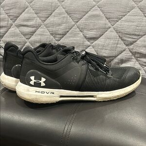 Under Armour Black and White Athletic Shoes with Cushioned Midsole